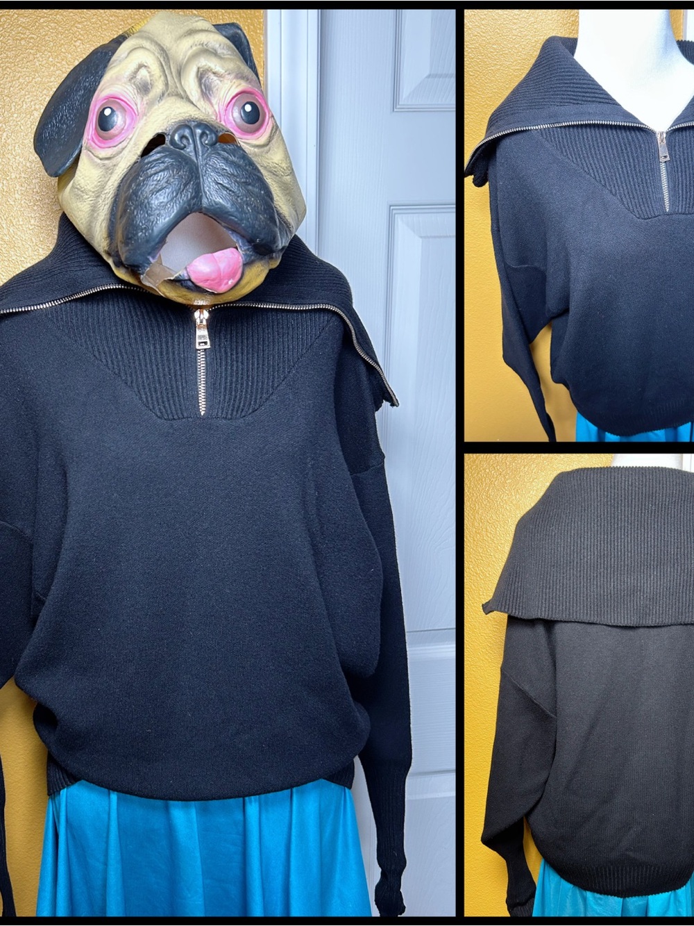 It Girl, ZARA half zip sweater!!